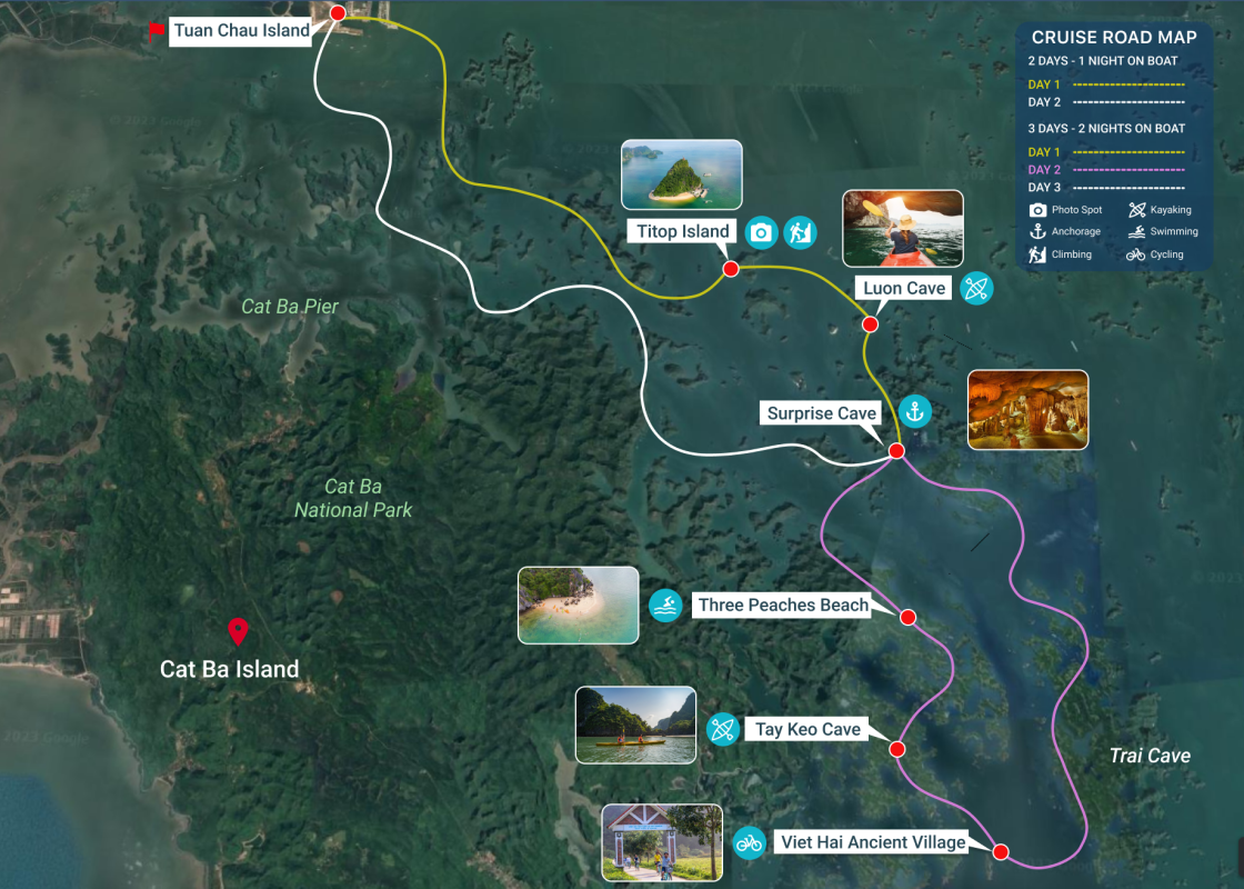 lịch trình du thuyền L'amour